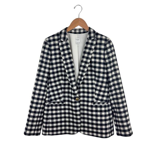 J. Crew Wool-Blend Buffalo Plaid Blazer - Picture 1 of 5